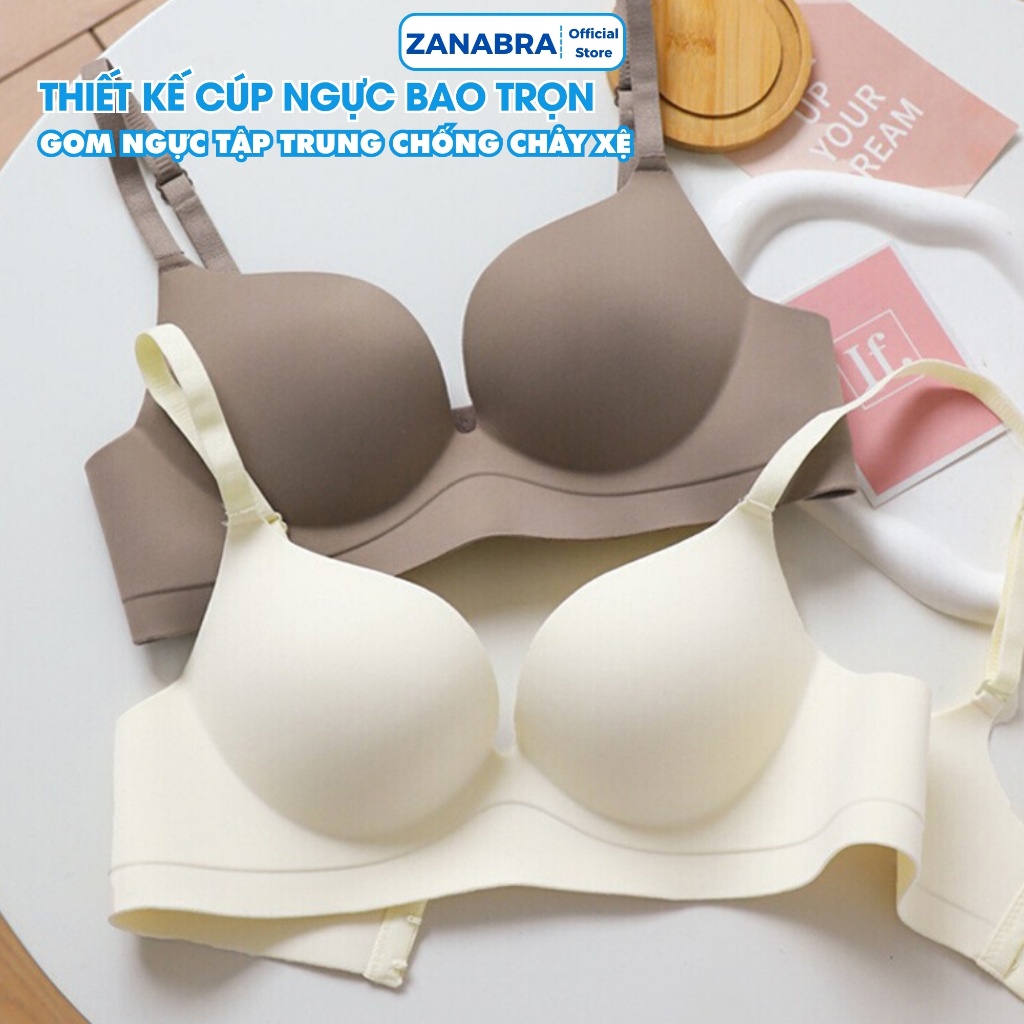Áo Ngực Nữ Đúc Su Cup V Không Gọng Không Viền Chống Chảy Xệ, Áo Lót Nữ Mút Dày Cao Cấp ZANABRA A206