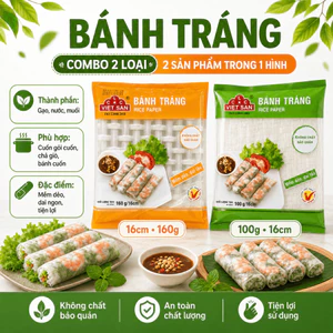Bánh Tráng Trắng Việt San 15cm 100g - Bánh Tráng Gỏi Cuốn Chả Giò Nem Rán Dai Mềm