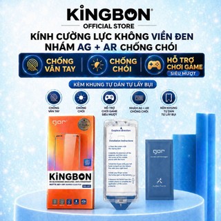 Kính Cường Lực iPhone FULL Không Viền Đen Chống Vân tay - Chống Chói Chính Hãng Gor x KiNGBON