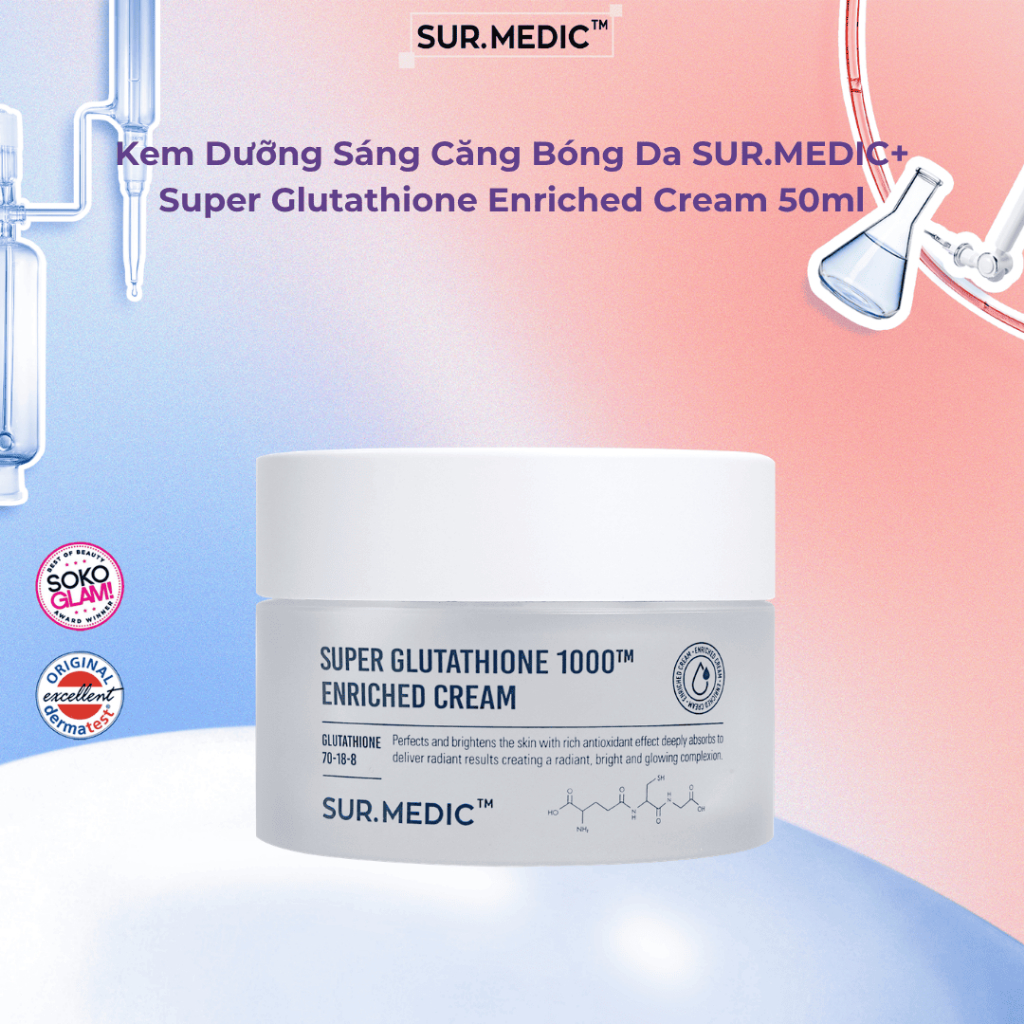 Kem Dng Trng Cng Bng Da SUR.MEDIC+ Super Glutathione Enriched Cream  50ml | Shopee Vit Nam
