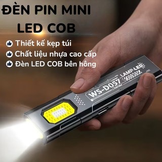 Đèn LED COB Mini Siêu Sáng Sạc USB | Đèn Pin Kẹp Nón Nam Châm Đi Phượt Camping Sửa Chữa Đa Năng