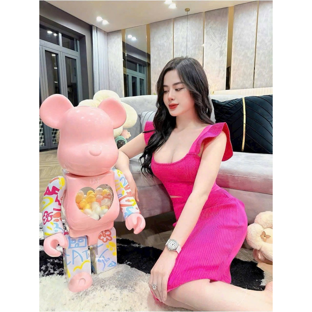 Set áo váy băng quấn nhiều màu tôn dáng