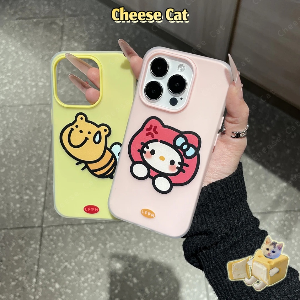 Con ong nhỏ xinh đẹp Kitty giận dữ Ốp lưng cho iPhone 14 13 12 11 15 Plus 16 17 Pro Max Xs XR Vỏ bảo vệ điện thoại
