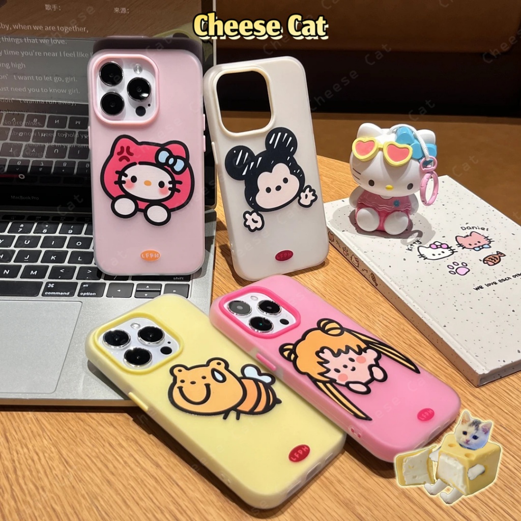 Con ong nhỏ xinh đẹp Kitty giận dữ Ốp lưng cho iPhone 14 13 12 11 15 Plus 16 17 Pro Max Xs XR Vỏ bảo vệ điện thoại