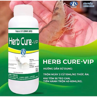 (COMBO 3 CHAI) HERB CURE 1L - Tăng cường chức năng gan tuỵ cho tôm
