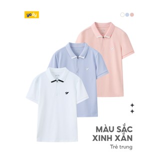 [COOLER & CLOSER] Áo polo nữ dáng slimfit YODY có khóa kéo logo ép in decan cao cấp WCPO26A020