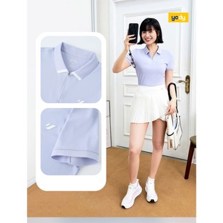 [COOLER & CLOSER] Áo polo nữ dáng slimfit YODY có khóa kéo logo ép in decan cao cấp WCPO26A020