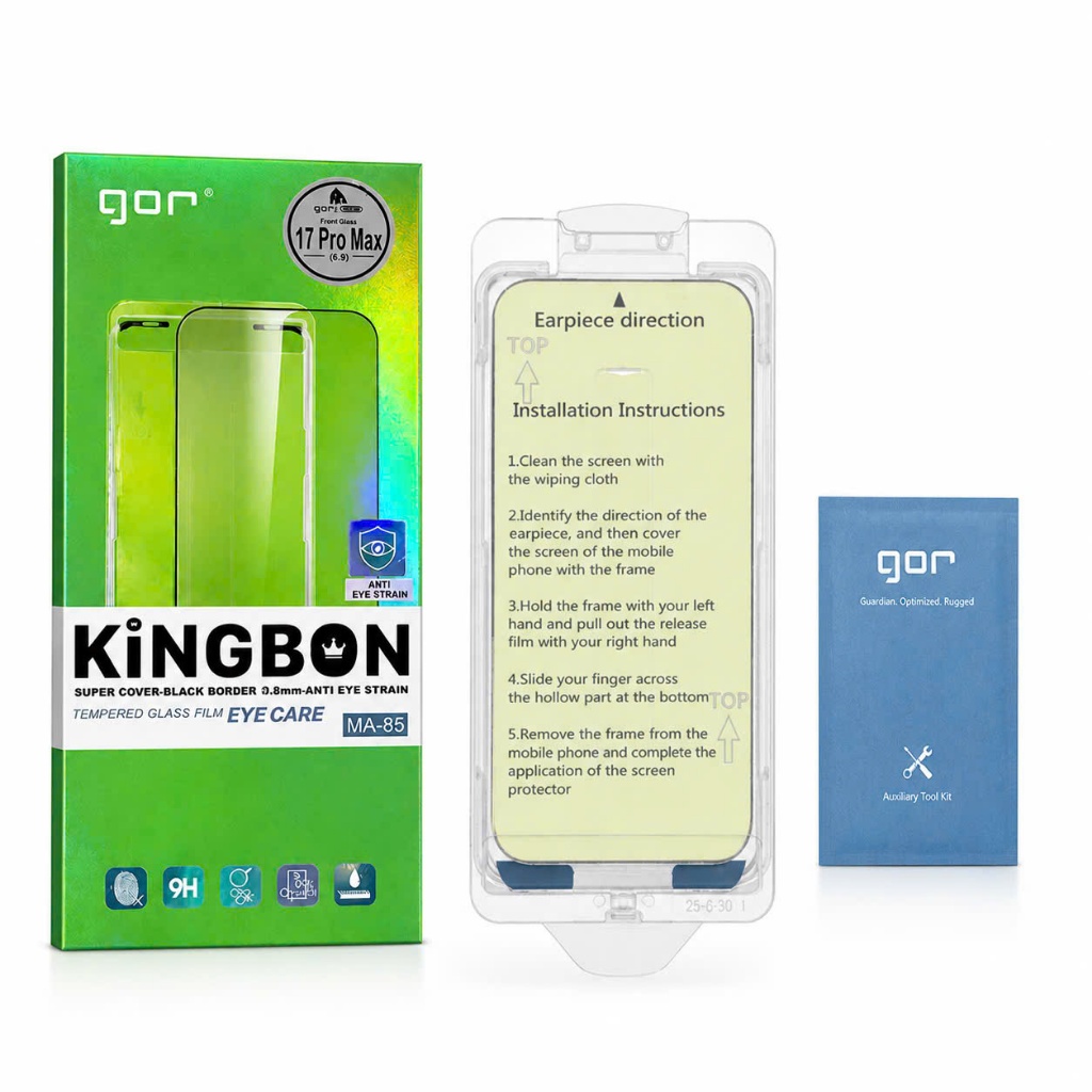 Kính Cường Lực iPhone Bảo Vệ Chống Mỏi Mắt - CHống Ánh Sáng Xanh cho 13 đến 17 Pro Max KiNGBON MA-85