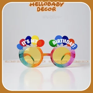 Kính sinh nhật màu rainbow It's My Birthday phụ kiện sinh nhật