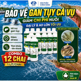 ( 1 THÙNG 12 CHAI) HERB CURE - Thảo dược phòng bệnh gan tuỵ trên tôm cá