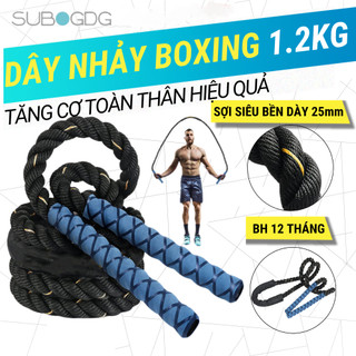 Dây Nhảy Boxing Gym Tập Thể Lực Nặng 1.2kg Dài 3m – Dây Nhảy Tập Võ Thuật, Thể Lực Bền Bỉ
