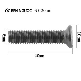 Combo 5/10 Ốc Ren Ngược M5 M6 Sử Dụng Cho Măng Ranh Đầu Kẹp 10mm/13mm