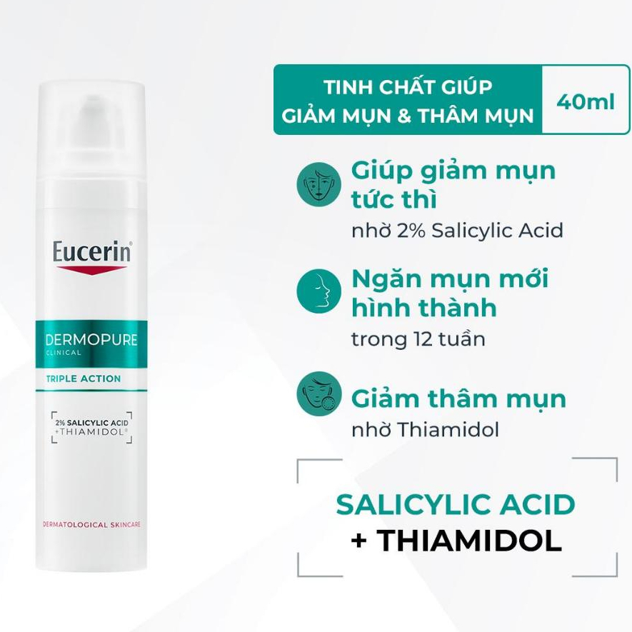 Serum Eucerin Dermopure Clinical Triple Action Giảm Thâm Mụn & Sáng Da 40ml