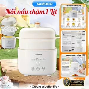 Nồi nấu chậm đa năng SAMONO SW-SC10 dung tích 1L phiên bản tiếng Việt - Hàng chính hãng BH 1 năm