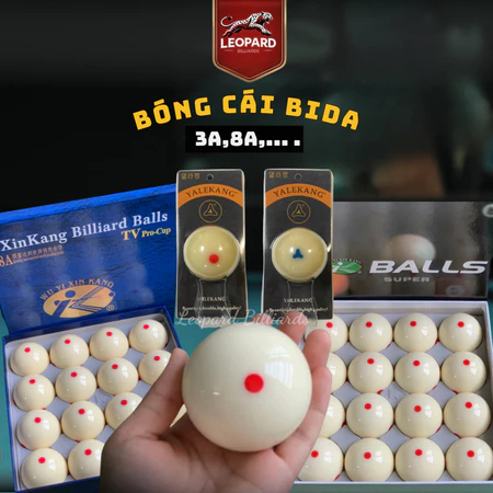 BÓNG CÁI BI-A 6 CHẤM ĐỎ CAO CẤP - CHUYÊN DỤNG CHO THI ĐẤU VÀ TẬP LUYỆN - LEOPARD BILLIARDS