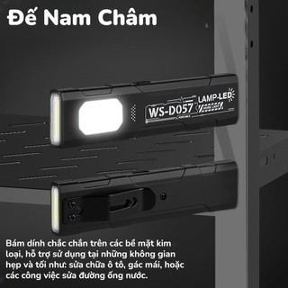 Đèn LED COB Mini Siêu Sáng Sạc USB | Đèn Pin Kẹp Nón Nam Châm Đi Phượt Camping Sửa Chữa Đa Năng