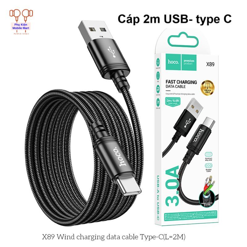 Dây Sạc Nhanh Type-C  60W Dài 2m, Cáp Sạc Nhanh USB-TypeC chính hãng sạc cho Samsung/Huawei/Xiaomi
