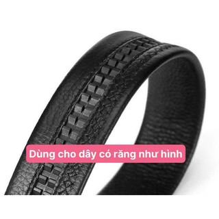 Mặt khoá thắt lưng nam không kèm dây kiểu khoá gạt tự động dùng cho dây có răng cưa 3,5cm