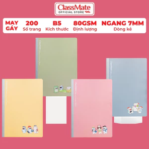 Vở Kẻ Ngang 200 Trang Classmate Tập Sinh Viên 3-Sharks B5 80gsm Vở Viết Bài, Ghi Chép Cho Học Sinh Sinh Viên NB5+20-0512