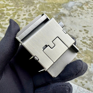 Mặt khoá thắt lưng nam không kèm dây kiểu khoá gạt tự động dùng cho dây có răng cưa 3,5cm
