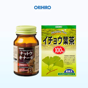 Combo Natto 2000 và Ginkgo hỗ trợ bổ não, phòng ngừa tai biến (Natto 2000 + Trà Ginkgo)