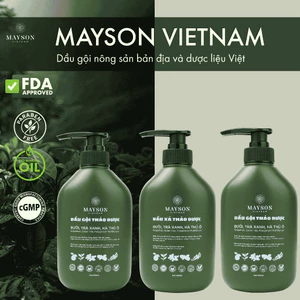 Combo 2 Gội 1 Xả Thảo Dược Bưởi, Hà Thủ Ô, Trà xanh, Gừng MaySon