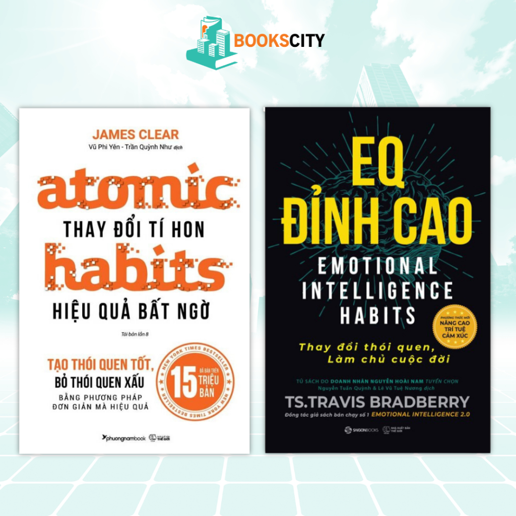 Sách - Atomic Habits - Thay Đổi Tí Hon Hiệu Quả Bất Ngờ + EQ Đỉnh Cao (lẻ tùy chọn)
