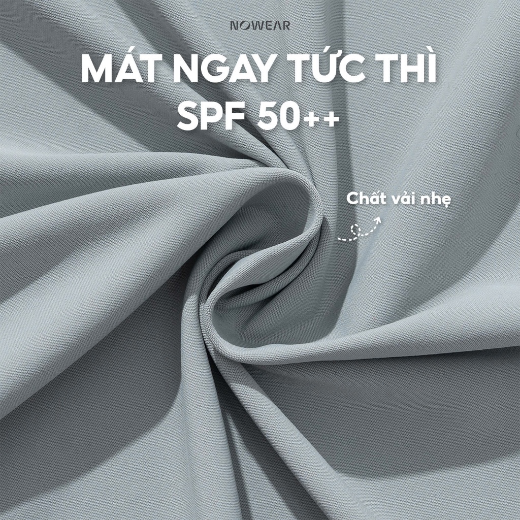Áo Khoác Chống Nắng Nam NOWEAR Premium Mát Lạnh, Chống UV UPF 50+, Co Giãn Thoáng Khí, Form Gọn Đẹp