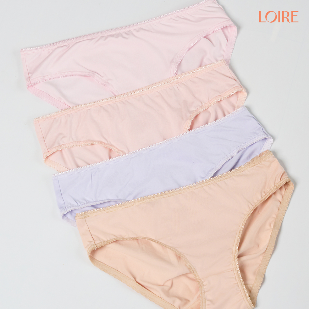 Combo 4 Quần Lót Nữ Cotton Co Giãn QL260527 LOIRECHIC, Đáy Kháng Khuẩn Cạp Cố Định Ôm Sát Body