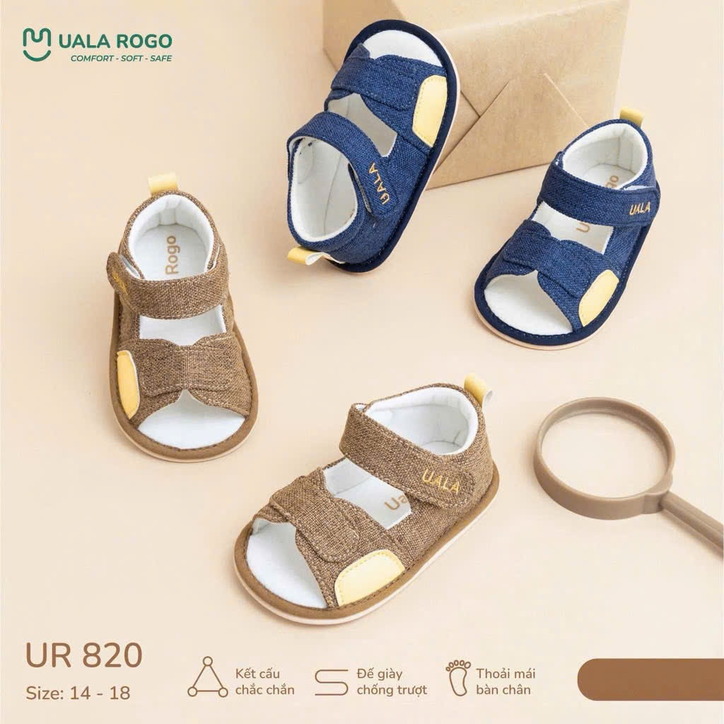 Dép Tập Đi Đáng Yêu Cho Bé Uala Rogo UR818 UR819 UR820 UR821 UR822 UR826 UR831 UR832 UR833 UR834 UR835