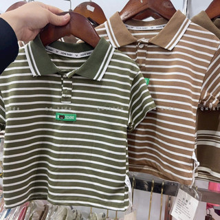 [Hàng QCCC] Áo Polo bé trai sọc kẻ ngang siêu đẹp nhiều màu - áo cổ bẻ cho trẻ em mẫu mới
