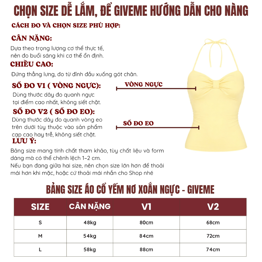 [XẢ KHO] Áo Cổ Yếm Phối Nơ Ôm Body Nữ Tính Nhiều Màu Basic Giveme.clothing_saigon - AYPN01 | BigBuy360 - bigbuy360.vn