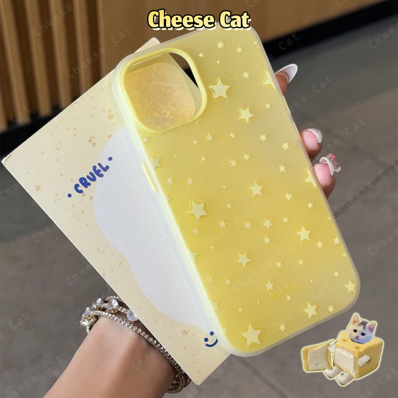 ins đầy sao Ốp lưng cho iPhone 14 13 12 11 15 Plus 16 17 Pro Max Xs XR Vỏ bảo vệ điện thoại di động màu mờ