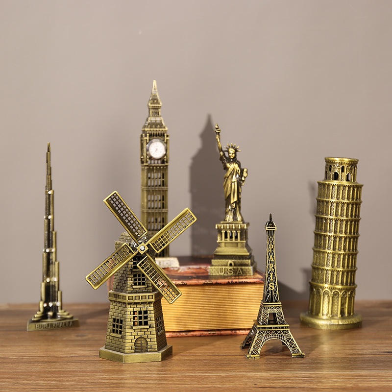 Bộ tượng các mẫu kì quan kim loại decor nhà cửa