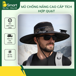 Mũ Chống Nắng Cao Cấp Tích Hợp 2 Quạt Solar Làm Mát Nhanh Pin Lithium Cho Hoạt Động Ngoài Trời