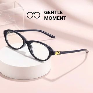 Mắt kính gọng oval GENTLE MOMENT gọng bầu dục chống ánh sáng xanh chống tia UV thời trang nam nữ GMK268
