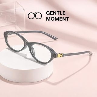 Mắt kính gọng oval GENTLE MOMENT gọng bầu dục chống ánh sáng xanh chống tia UV thời trang nam nữ GMK268