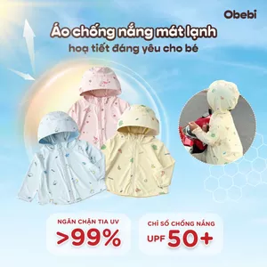 Áo Khoác Chống Nắng Chống Tia UV Họa Tiết Sinh Vật Biển Mùa Hè Obebi Cho Bé 8-22KG AK221