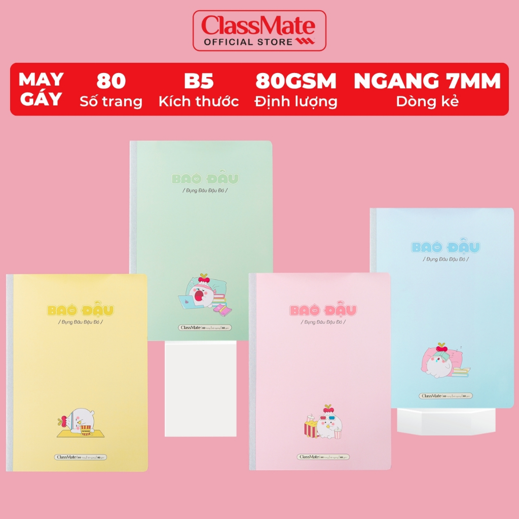 Vở Kẻ Ngang 80gsm Classmate Tập Sinh Viên Bao Đậu 80 Trang, B5 Vở Viết Bài, Ghi Chép Cho Học Sinh Sinh Viên NB5+08-0365