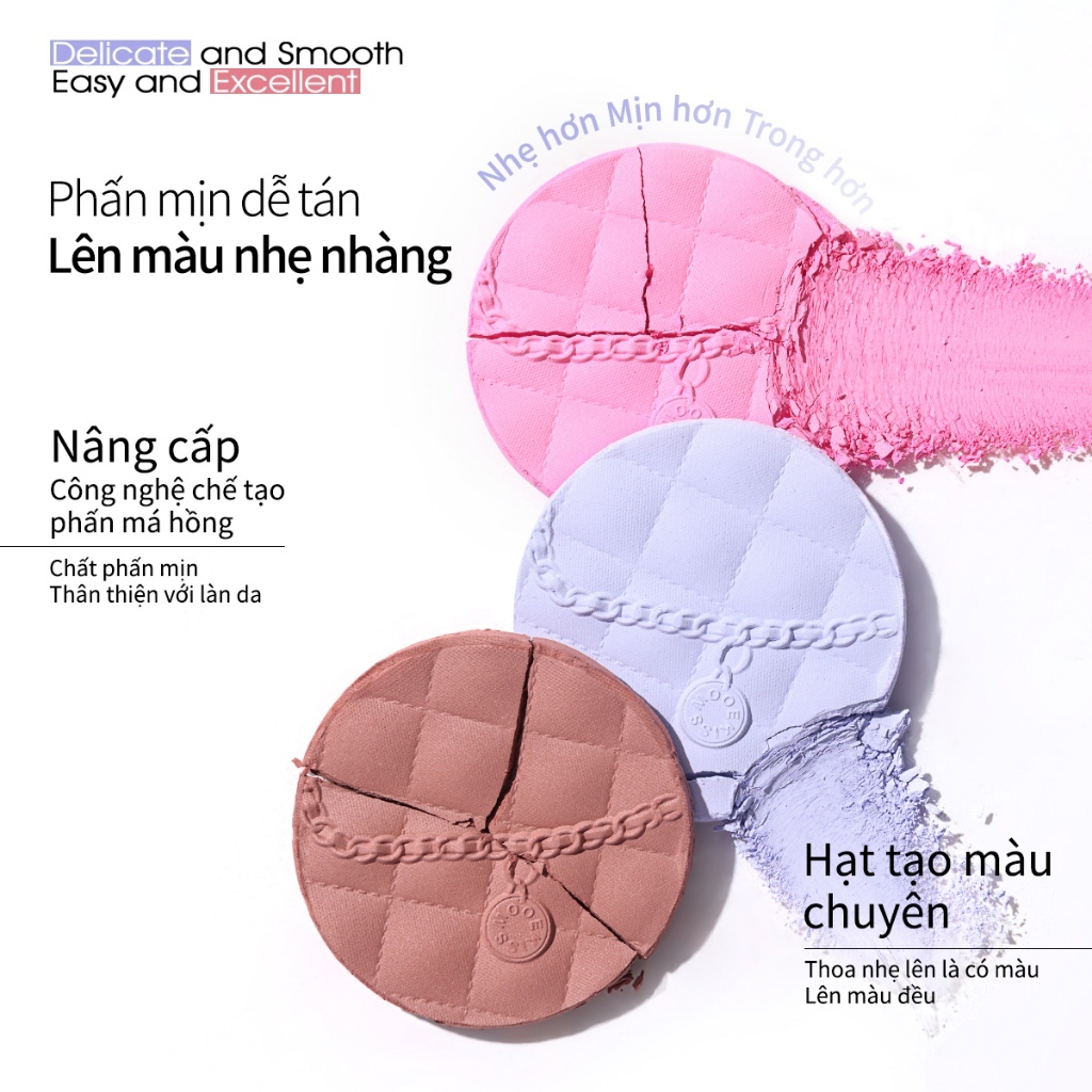 [DEAL] Phấn má hồng Mooekiss phấn má hồng Chất matte tôn màu sáng Bột mịn F101 4.3g