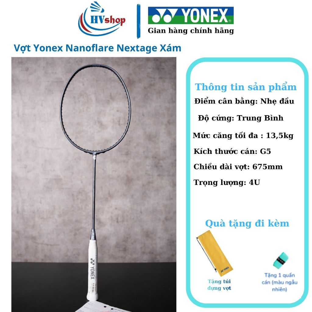 Vợt cầu lông Yonex Nanoflare Nextage chính hãng, kèm nhiều quà tặng hấp dẫn, phản tạt nhanh - HVShop