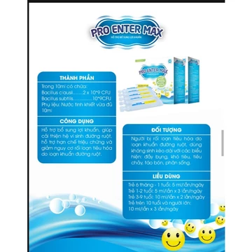 Men tiêu hóa Pro Enter Max – bổ sung vi sinh cải thiện các chứng rối loạn tiêu hóa