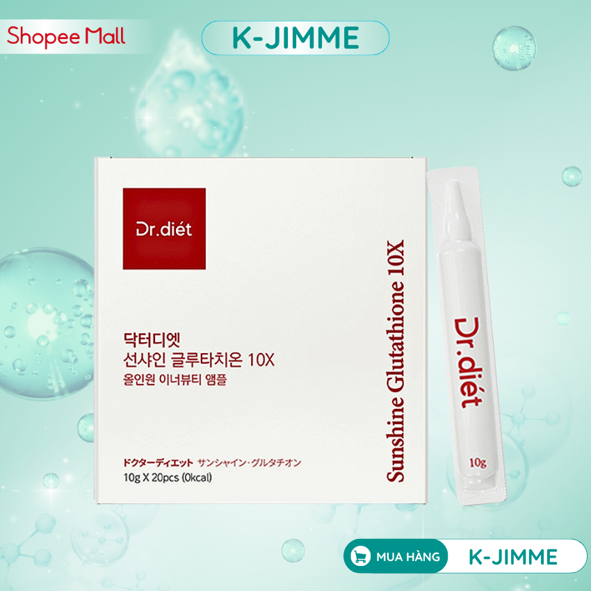 dr diet sunshine glutathione 10x Nước Uống Trắng Da Dr.Diét Hàn Quốc Hộp 20 Ống Joe Rogan - Liquid
