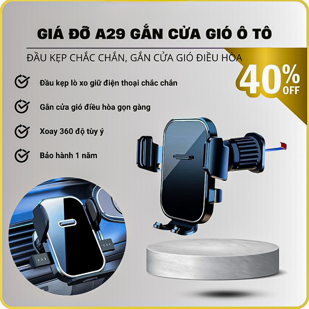 GIÁ ĐỠ ĐIỆN THOẠI THÔNG MINH KẸP CỬA GIÓ ĐIỀU HÒA Ô TÔ, XE HƠI.KẸP ĐIỆN THOẠI CỬA GIÓ