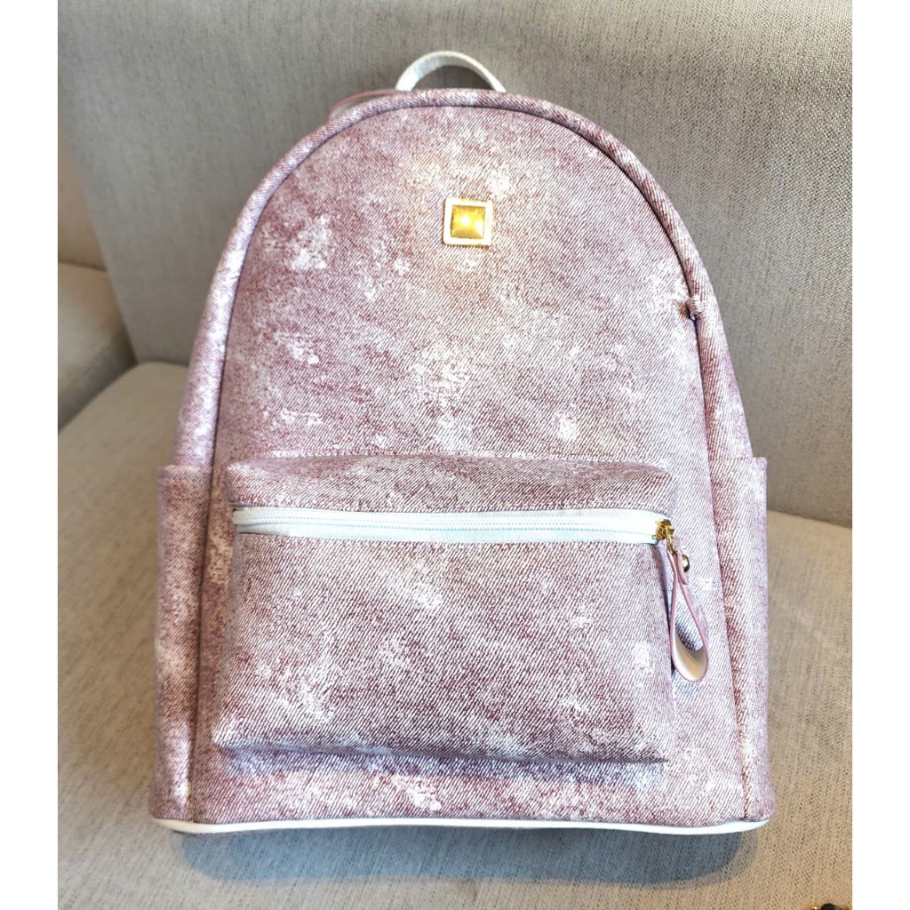 Balo Denim Wash ZuZang Cao Cấp Size 38 Da PU Chống Nước Form Rộng Đựng Laptop Đi Học Đi Chơi Unisex 3 Màu