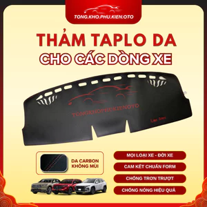 THẢM TAPLO DA CARBON Ô Tô, Dùng Cho Mọi Hãng Xe - 3 Lớp Cao Cấp, Chống Nóng Hiệu Quả