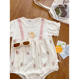 Body chip kiểu vintage Hàn quốc siêu xinh siêu mát cho bé gái - Bộ áo liền quần cộc tay, bodysuit cho trẻ sơ sinh