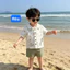 Bộ đồ bé trai 6-18M (6-11kg) A1957 xuất dư kèm kính mềm mại – set đi biển thoải mái cho bé sơ sinh