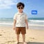 Bộ đồ bé trai 6-18M (6-11kg) A1957 xuất dư kèm kính mềm mại – set đi biển thoải mái cho bé sơ sinh
