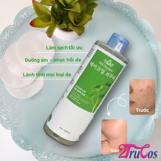 Nước tẩy trang NS Organic Make Up Remover 500ml sạch sâu trà xanh da dầu rau má da nhạy cảm| 2Trucos